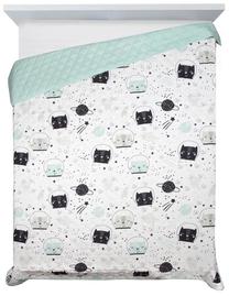 Lovatiesė NJE-03, balta/juoda/mint, 170 cm x 210 cm