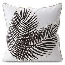 Dekoratyvinės pagalvėlės užvalkalas Ewa Minge Ming 10A, balta/juoda, 60 cm x 60 cm