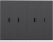 Prieškambario spinta Kalune Design Noah 8214, antracito, 35 cm x 270 cm x 210 cm