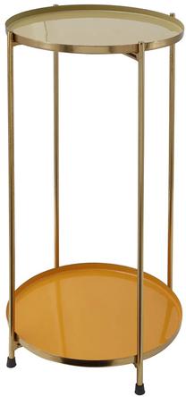 Žurnalinis staliukas Kayoom Art Deco 1025, geltona/samanų, 25 cm x 25 cm x 60 cm