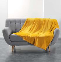 Pledas Douceur Flanou, geltonas, 125 cm x 150 cm