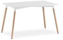 Valgomojo stalas Leobert Adria, balta/medžio, 120 cm x 80 cm x 75 cm