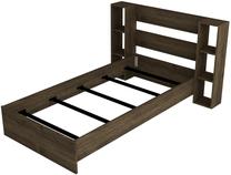 Lova viengulė Kalune Design Smart, 90 x 190 cm, riešuto, be čiužinio, su grotelėmis