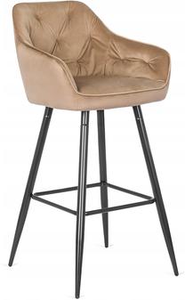 Baro kėdė Salem, matinė, smėlio, 58 cm x 53 cm x 105 cm