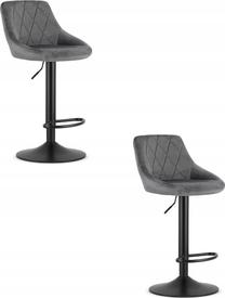 Kėdžių rinkinys Leobert Kast, matinė, pilka, 49 cm x 45.5 cm x 85 - 105 cm, 2 vnt.