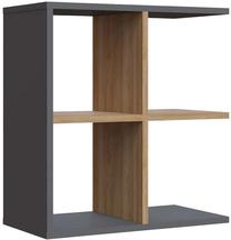 Žurnalinis staliukas Kalune Design Hamlet, antracito/ąžuolo, 29.6 cm x 59.6 cm x 63.2 cm