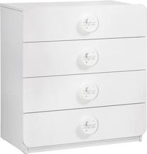 Komoda Kalune Design Baby Cotton 813CLK3403, balta, 41 cm x 77 cm x 80 cm