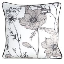 Dekoratyvinės pagalvėlės užvalkalas Agnes, balta/juoda/smėlio, 45 cm x 45 cm