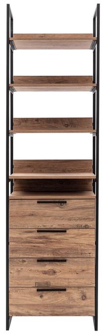 Spinta Kalune Design Dynamic 3, juoda/pušies, 64 cm x 52 cm x 225 cm