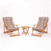 Lauko baldų komplektas Floriane Garden MY007, rudas/rusvai gelsva, 1-2 vietų