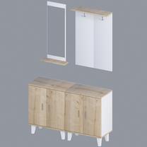 Prieškambario spinta Kalune Design Necef 793ELG4023, ąžuolo/balta, 35 cm x 120 cm x 194 cm