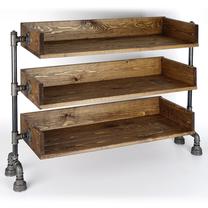 Batų lentyna Kalune Design BORURAF074, juoda/riešuto, 35 cm x 70 cm x 90 cm