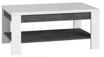 Kavos staliukas Forte Brugia, baltas/grafito, 100 cm x 60 cm x 45.7 cm