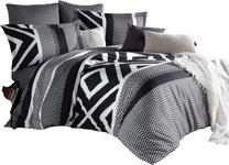 Patalynės užvalkalų komplektas Mijolnir Gordion Single Quilt 182TRK3191, baltas/juodas, 160 x 220 cm