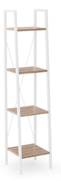 Lentyna Narvik Reg 1, ąžuolo/balta, 34 cm x 32 cm x 148 cm