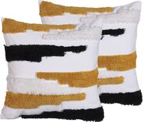 Dekoratyvinė pagalvėlė Beliani Monarda, įvairių spalvų, 45 cm x 45 cm, 2 vnt.