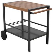 Serviravimo vežimėlis Home4you Boden, ruda/tamsiai pilka, 94 cm x 57.5 cm x 75 cm