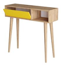 Konsolinis staliukas Kalune Design Arlet, ąžuolo/geltona, 100 cm x 30 cm x 94 cm