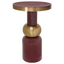 Kavos staliukas Kayoom Art Deco 2125, aukso/raudonas, 41 cm x 41 cm x 62 cm