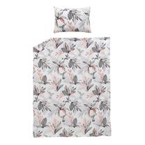 Patalynės užvalkalų komplektas Domoletti Foliaje, baltas/pilkas, 140 x 200 cm