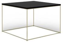 Kavos staliukas ADRK Roni, aukso/juodas, 65 cm x 65 cm x 37 cm