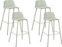 Kėdžių rinkinys Beliani Mora, matinė, žalia, 35 cm x 48 cm x 90 cm, 4 vnt.