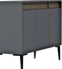 Konsolinis staliukas Kalune Design Asude, antracito/riešuto, 120 cm x 40 cm x 75 cm