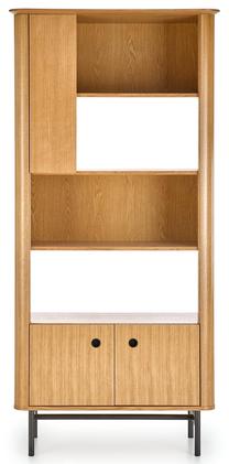 Pastatoma lentyna Smart Reg-1, ąžuolo/juoda, 97 cm x 37 cm x 196 cm