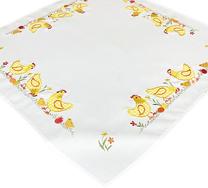 Staltiesė kvadratinė OSW-1023A, balta/geltona, 85 x 85 cm