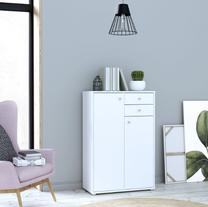 Komoda Forte Tempra 2 T2KK20-120, balta, 34.8 cm x 73.7 cm x 111.1 cm