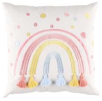 Dekoratyvinė pagalvėlė 4Living Rainbow, mėlyna/balta/geltona, 40 cm x 40 cm