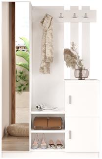 Prieškambario baldų komplektas Kalune Design DD7, vidaus, baltas