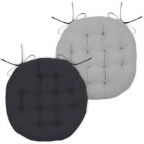 Kėdžių pagalvėlė Lovely Duo Round, antracito/pilka, 38 cm x 38 cm