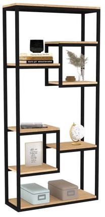 Pastatoma lentyna Kalune Design Emina 835PUQ3669, ruda/juoda, 29 cm x 85 cm x 182 cm