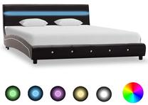 Lova pusantros vietos VLX Bed Frame, 120 x 200 cm, balta/juoda, be čiužinio, su grotelėmis