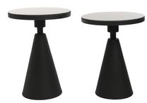 Žurnalinis staliukas Kalune Design Table Set 1003-2, juodas, 42 cm x 42 cm x 55 cm