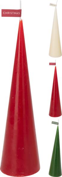 Žvakė, kūginė, 8 h, (spalva/dizainas parenkami atsitiktine tvarka)