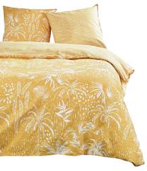 Patalynės užvalkalų komplektas TODAY Tropical Vibe, baltas/geltonas, 220 x 240 cm