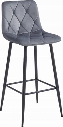 Baro kėdė Leobert Nado, matinė, juoda/pilka, 32.5 cm x 43.5 cm x 104 cm, 4 vnt.