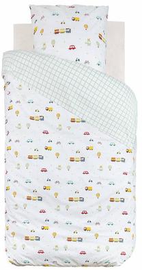 Vaikiškas patalynės užvalkalų komplektas Car, įvairių spalvų, 140 x 200 cm