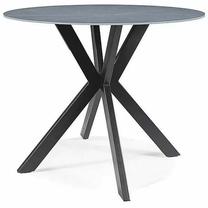 Valgomojo stalas Talia, juodas/pilkas, 90 cm x 90 cm x 75 cm