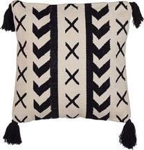 Dekoratyvinė pagalvėlė Beliani Deadnettle, juoda/smėlio, 45 cm x 45 cm