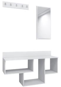 Prieškambario baldų komplektas Kalune Design Bella, vidaus, baltas