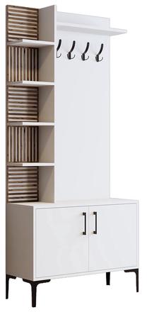 Prieškambario baldų komplektas Kalune Design Viyana D, vidaus, baltas