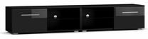 TV staliukas Moon Double, juodas, 200 cm x 40 cm x 36 cm
