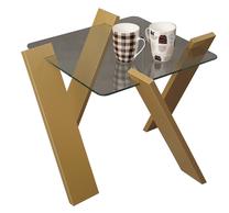 Kavos staliukas Kalune Design Roman Mini, geltonas, 57 cm x 57 cm x 41 cm