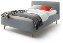 Lova dvigulė Mattis Hevre, 140 x 200 cm, mėlyna, be čiužinio, su grotelėmis