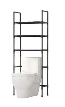 Lentyna virš tualeto, juoda, 25 cm x 47 cm x 155 cm
