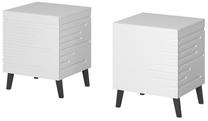 Naktinis staliukas Cama Meble Nova, baltas, 40 cm x 44 cm x 52 cm