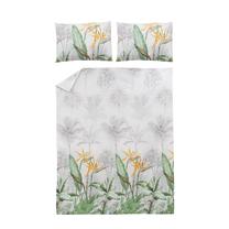 Patalynės užvalkalų komplektas Domoletti Palmito, baltas/žalias, 200 x 220 cm